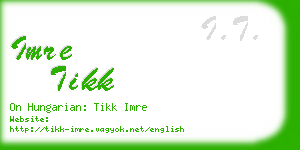 imre tikk business card